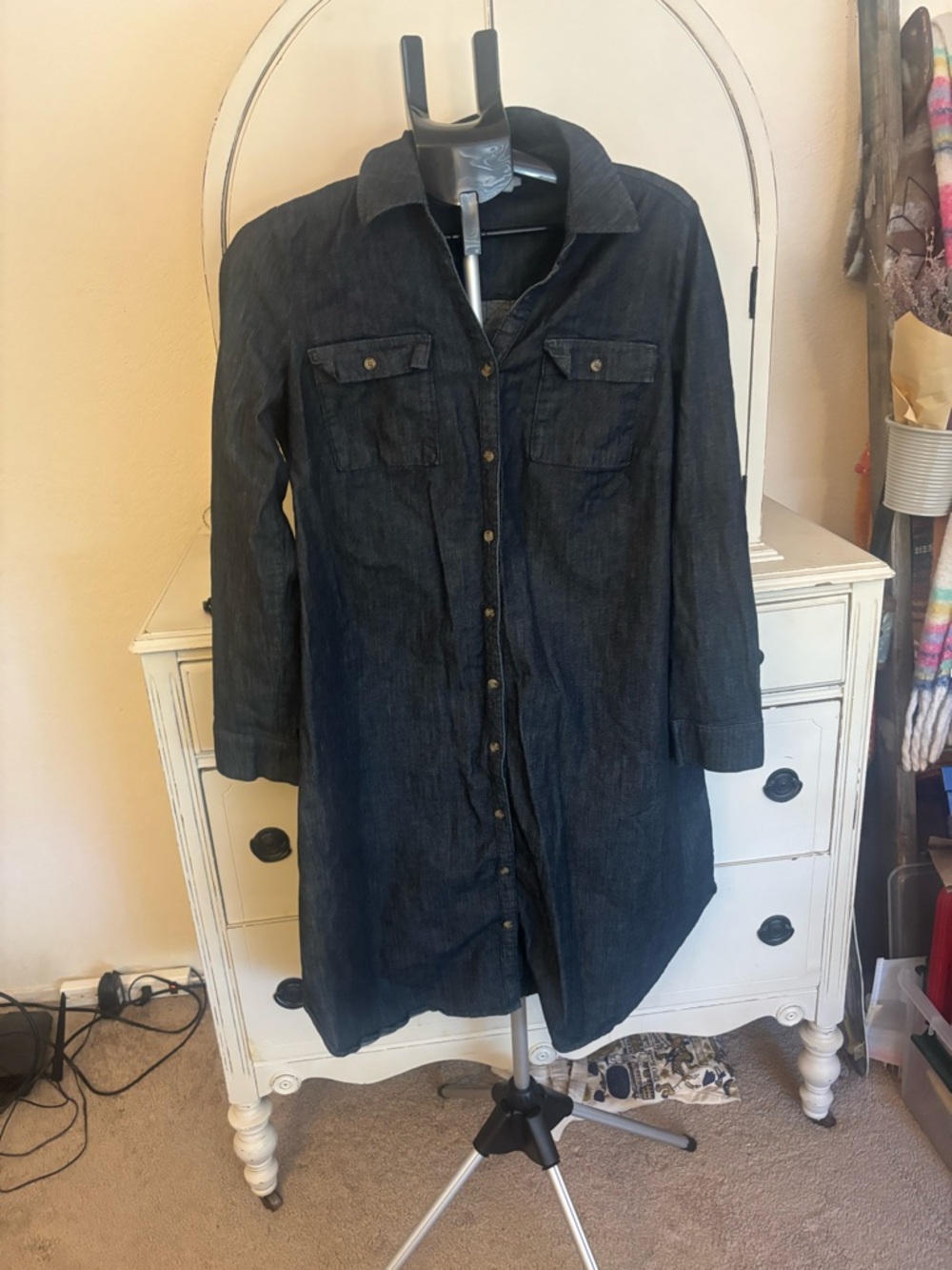 Isabel Maternity by Ingrid & Isabel Dark Indigo Denim Shirt Dress